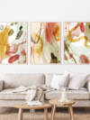 Harmonie Naturelle – Triptyque Abstrait Moderne pour Salon